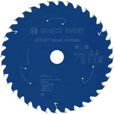 Image de Lame de scie circulaire EXPERT Wood, 165 x 1,45 x 20 mm, Z36