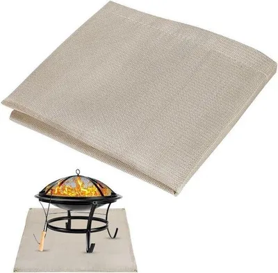 Produktbild von Grillmat 93 x 80 cm - Hitzebeständige Bodenmatte für Feuerstellen