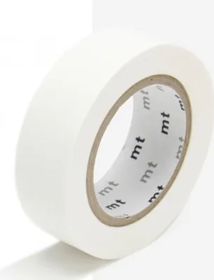 Immagine prodotto di Nastro adesivo decorativo, monocolore - bianco opaco - 1,5 cm x 7 m