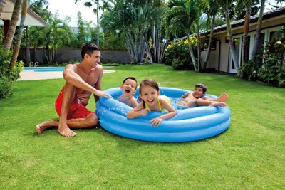 Produktbild von Intex Pool Crystalblue M | Planschbecken Schwimmbecken Kinderpool Sommer Badespaß