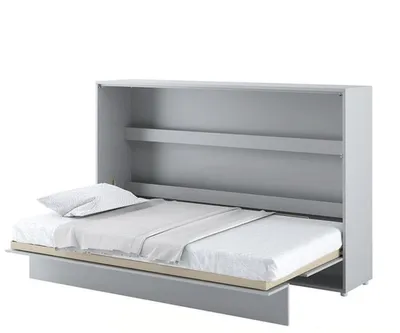 Produktbild von Bed Concept BC-05 Wandklappbett Horizontal Schrankbett ohne Matratze, 120x200 cm - Grau
