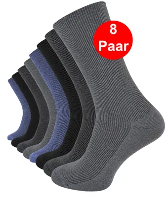Produktbild von Cotton Prime® Gesundheitssocken 8 Paar, ohne Gummibund 43-46
