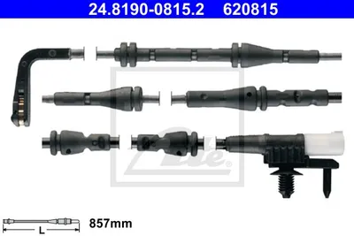 Produktbild von ATE 24.8190-0815.2 Warnkontakt Bremsbelagverschleiß 857mm Hinten für LAND ROVER Discovery Sport (L550) DISCOVERY SPORT VAN (L550)