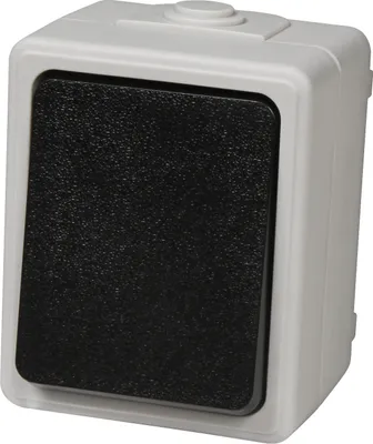 Produktbild von Feuchtraum-Wechselschalter McPower "Taff", 250V/10A, IP44, Aufputz, grau
