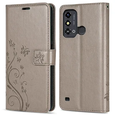 Produktbild von ZTE Blade A53 / A53+ Handy Tasche Handyhülle Hülle Schutzhülle Klapphülle Etui Grau