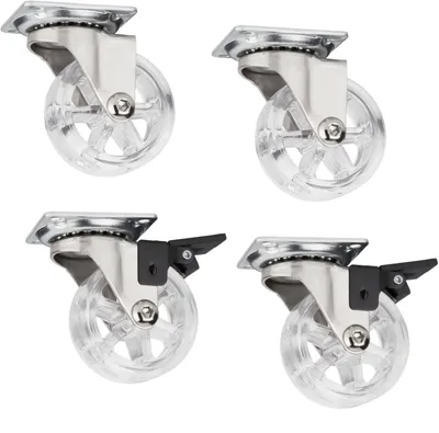 Möbelrollen-Set RAPID, 4 Stück, Ø 50 mm, 35 kg Tragkraft