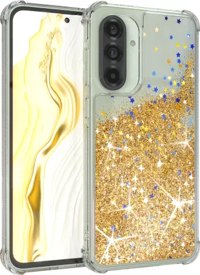 Produktbild von EAZY CASE - Glitzer Hülle kompatibel mit Samsung Galaxy A36 Glitzer Schutzhülle, Soft Case, Backcover Transparent mit Motiv