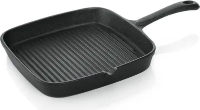 Produktbild von 5x Grillpfanne eckig 22 x 22 cm Gusseisen