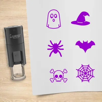 Obrázek produktu pro Sada razítek CombiCraft Halloween fialová se 6 razítky