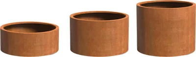 Produktbild von Adezz Circum mit Rollen Pflanzgefäß aus Corten-Stahl Pflanzkübel Blumentopf