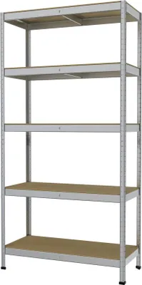 Produktbild von Schwerlastregal 180 x 90 x 40 cm 5 Holzböden 875 kg