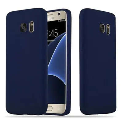 Produktbild von Cadorabo Hülle für Samsung Galaxy S7 Schutzhülle in Blau Handyhülle TPU Silikon Etui Case Cover