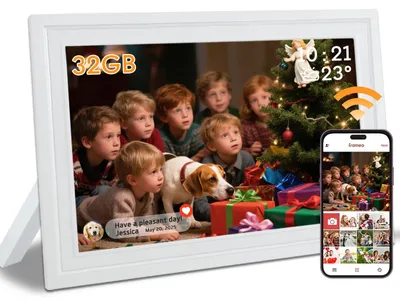 10,1 Zoll WiFi Digitaler Bilderrahmen, 1280x800 HD, 32 GB