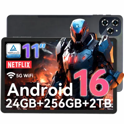 Obrázok produktu pre Tablet 2026 W90, 11 palcov, Android, dual SIM 4G, 5G WiFi, batéria 8000 mAh, 24 GB + 256 GB (podpora TF karty až do 2 TB), displej Widevide L1, procesor Octa-core T615, nabíjačka 18 W, displej FHD