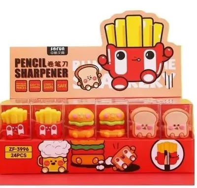 Zdjęcie produktu dla Temperówka Fast Food (24szt) - Cresco