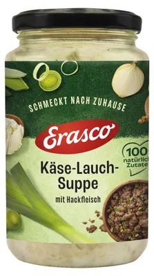 Zdjęcie produktu dla Zupa serowo-porowa z mielonym mięsem Erasco, opakowanie 350 ml