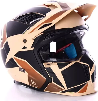 Productafbeelding van Mt Helmets Streetfighter SV S P1R klaphelm, beige/zwart, maat S, beige/zwart, maat S