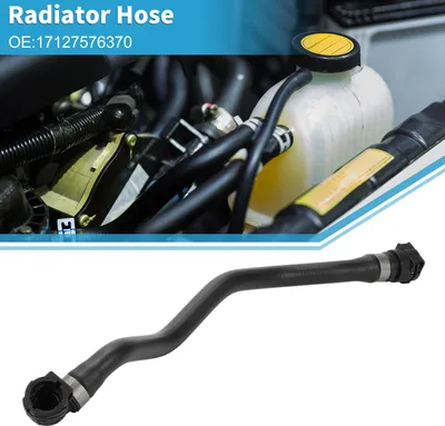 Image de Tuyau De Radiateur No.17127576370 Tuyau D'Eau De refroidissements Pour BMW X6 Xdrive50I 2008-2019 Caoutchouc Noir