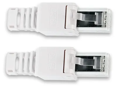 Produktbild von Netzwerkstecker 2x CAT 6A RJ45 Netzwerk Stecker werkzeuglos CAT7 CAT6 CAT5 Kabel