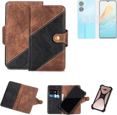 Produktbild von K-S-Trade Handyhülle Schutzhülle Bookstyle Case kompatibel mit ZTE Axon 40 Lite Klapphülle Cover Hülle Schutztasche 1x