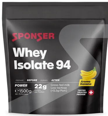 Produktbild von Sponser Whey Isolate 94 – 1500 g-Beutel Banana