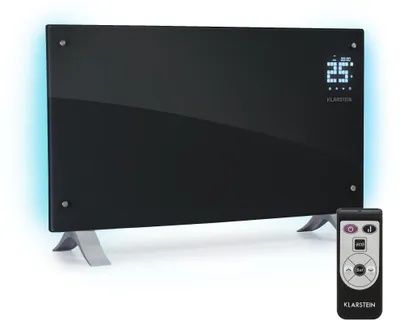 Produktbild von Klarstein Elektroheizung, Konvektor-Heizung Freistehend oder Wandmontage, Mobile Elektroheizung Energiesparend, Leise Heizung Elektrisch, Standgerät Heizkörper Elektrisch mit Thermostat, 2000 Watt