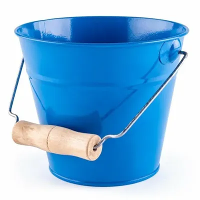Zdjęcie produktu dla Wiadro ogrodowe - niebieskie, metalowe