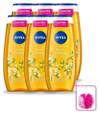 Zdjęcie produktu dla 6 sztuk żelu pod prysznic Nivea Exotic Feeling, pojemność 250 ml, zestaw ekonomiczny