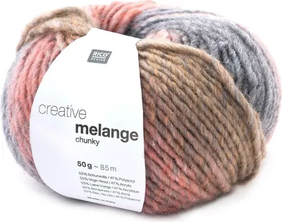 Produktbild von Rico Design | Creative Melange chunky | 50g 85m grau rosa