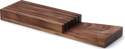 Immagine prodotto di CONTINENTA Messerblock für Schublade, Akazie 39x11x3,5 cm 4873 4017167487304 Vorteilset – 2 Stück – inkl. 4 Edelstahl-Trinkhalme