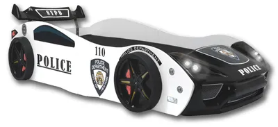 Produktbild von Autobett "Police" Spielbett für Kinder 90x200 inkl. Lattenrost
