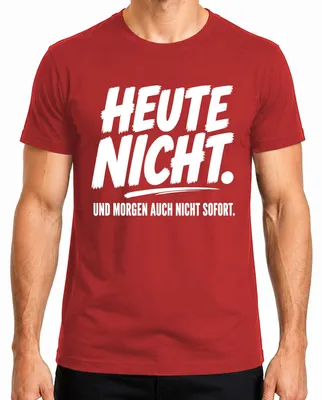 Productafbeelding van "Vandaag niet, en morgen ook niet meteen," sarcastisch heren T-shirt, rood, XXL