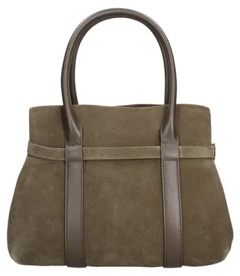 Image de Sac à main Lux Damestas, en Suède et en cuir, couleur cognac, avec bandoulière amovible, fabriqué en Italie