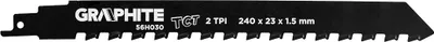 Produktbild von GRAPHITE Säbelsägeblätter HM TCT, 240 x 23 x 1.5 mm, 2TPI