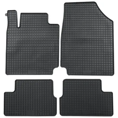 Produktbild von für Nissan Micra ab 01/2003-10/2010 Passform PETEX Gummimatten 4-teilig schwarz Allwettermatten Gummifußmatten