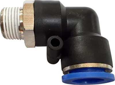 Produktbild von Pneumatica angolo di 90° a gomito inserisce (PL) Ø 4 mm filettatura BSPT R1/8"