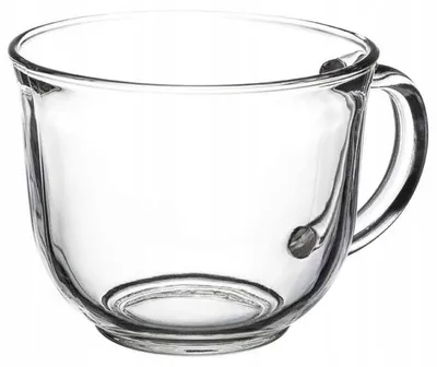 Produktbild von Kadax Glas mit Henkel für Kaffee, Tee, Saft 480ml
