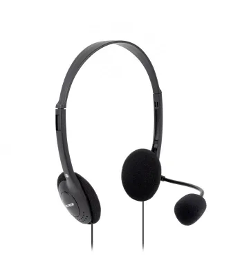 Produktbild von Vultech HS-01 Rev 2.2 Stereo-Over-Aural-Headset mit kabelgebundenem Mikrofon Schwarz Büro