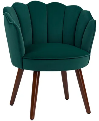 Image de Fauteuil - Fauteuil de relaxation - Fauteuil lounge - Canapé - Revêtement en velours - Pieds en bois - 66x66x78,5 cm
