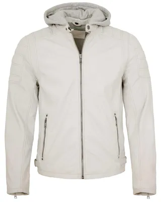 Produktbild von Mauritius - Herren Lederjacke Bikerjacke Lammnappa offwhite : 3XL