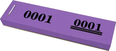 Produktbild von CombiCraft Nummernblock / Doppelnummer Mini in Lila - 1000 Abrisse