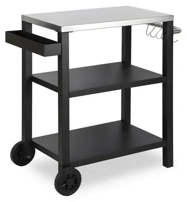 Produktbild von Faziango Grillwagen, 3-Etagen für Outdoor BBQ Servierwagen, Grilltisch Rollwagen Trolley, Arbeitsplatte 67.5x41cm, Multifunktioneller