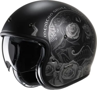 Image de HJC V31 Desto Retro Jethelm (Noir/Gris,XL (60/61))