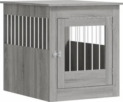 Obrázok produktu pre vidaXL Klietka pre psa v štýle nábytku Grey Sonoma 64,5x80x71 cm Materiál na báze dreva