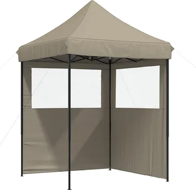 Produktbild von vidaXL Party-Zelt Taupe 200 x 200 x 306 cm Oxford-Stoff