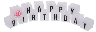 Obrázek produktu pro Blok svíček OOTB s nápisem Happy 40 Birthday