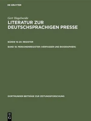 Image de Personenregister ( Verfasser und Biographien )