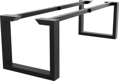 Produktbild von MetaloPro Eta Epox Extreme Tischgestell – Rechteckige Stahlbeine, Pulverbeschichtet, Robustes Industrielles Design, Modern, Stabil - 280x80x72 cm