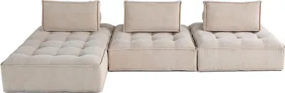 Produktbild von Lisa Design Marisol - modulierbarer 4-Sitzer - texturierter Samt , Beige