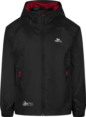 Zdjęcie produktu dla Kurtka Trespass Qikpac - Dziecięca uni Packaway Jkt Czarny/czerwony